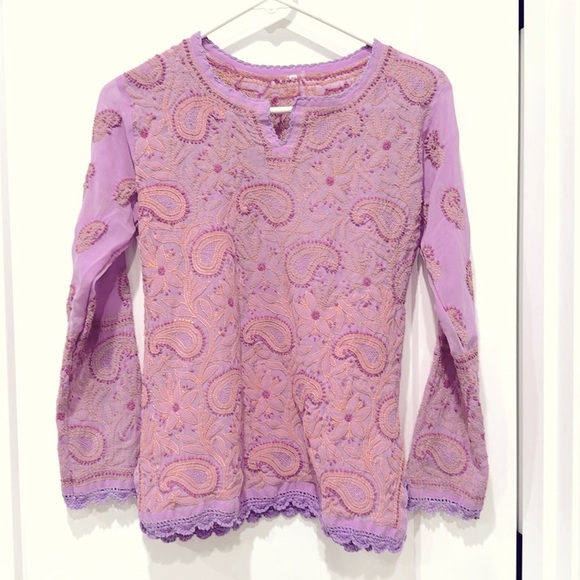 Girls chikankari embroidered top size 10-12 - Picture 1 of 7
